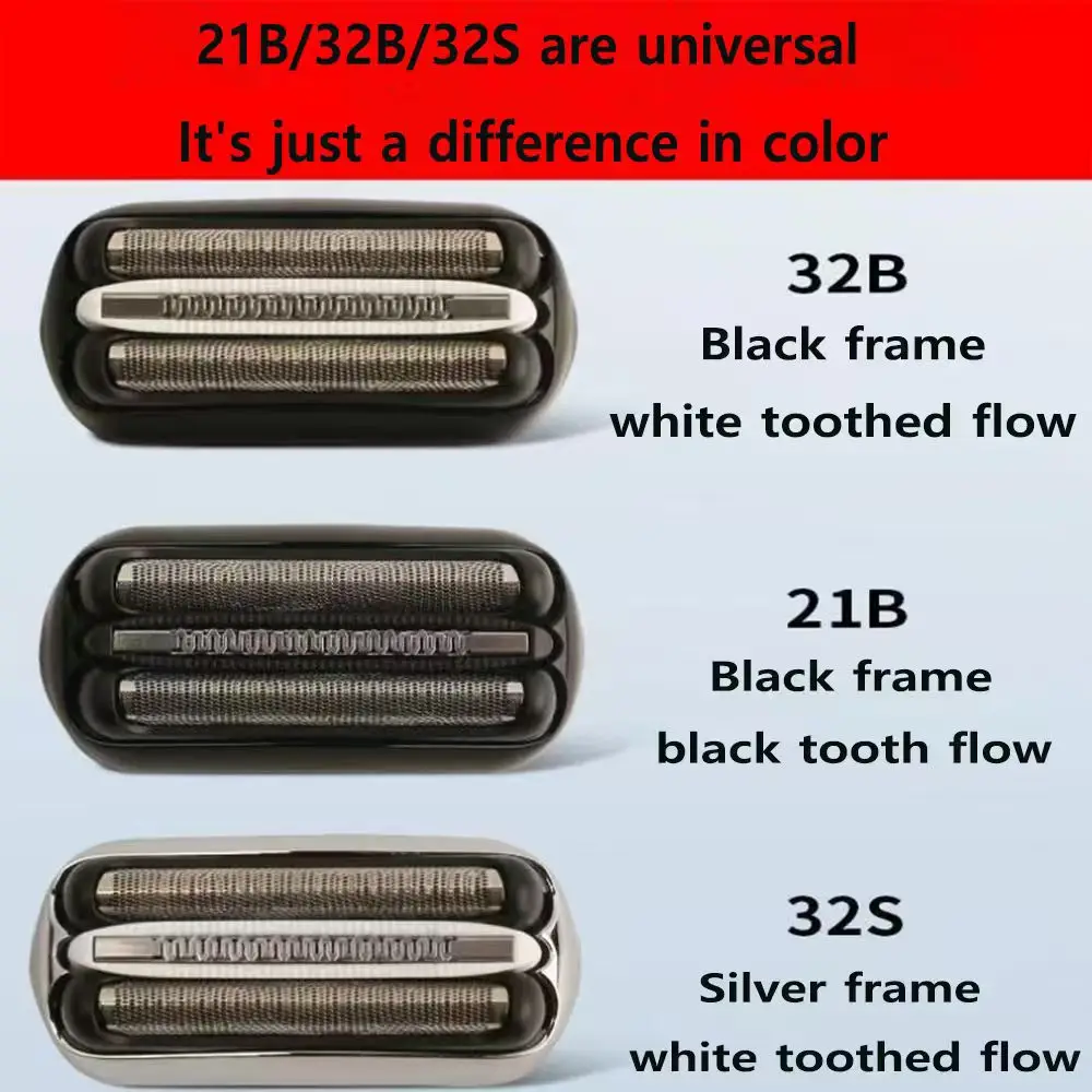 Shaver Head for Braun 32S Series 3 3020S 3030S 3040S 3080S Electric Shaver Head Replacement Foil Cutter Heads