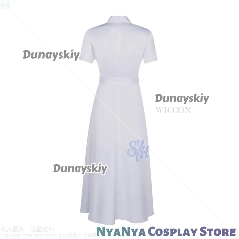 Oumi Shiori تأثيري جديد أنيمي هذا الوحش يريد أن أكلني disfraz فستان أبيض طويل Kawaii لطيف لوليتا طويل 150 سنتيمتر الباروكات هالوين