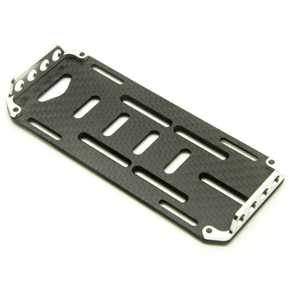 AXSPEED Koolstofvezel Zwart Batterij Lade Batterij Montageplaat voor 1/10 RC Crawler Auto Axiale SCX10 Upgrade Onderdelen