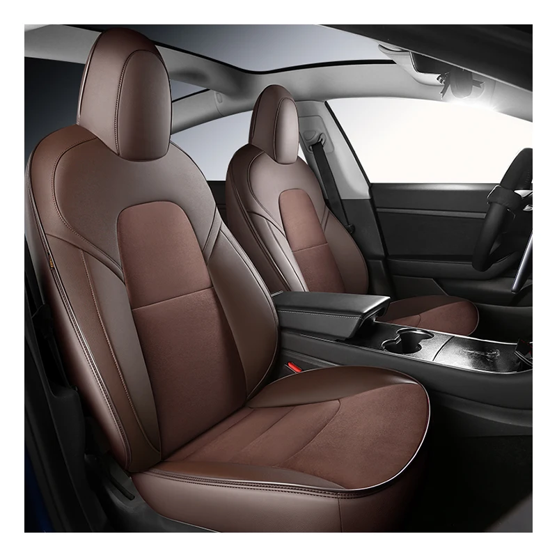 Custom Fit for  Model Y 2021-2022 Car Seat Cover Accessories 360 Degree Full Covered High Quality Suede Cushion Cover