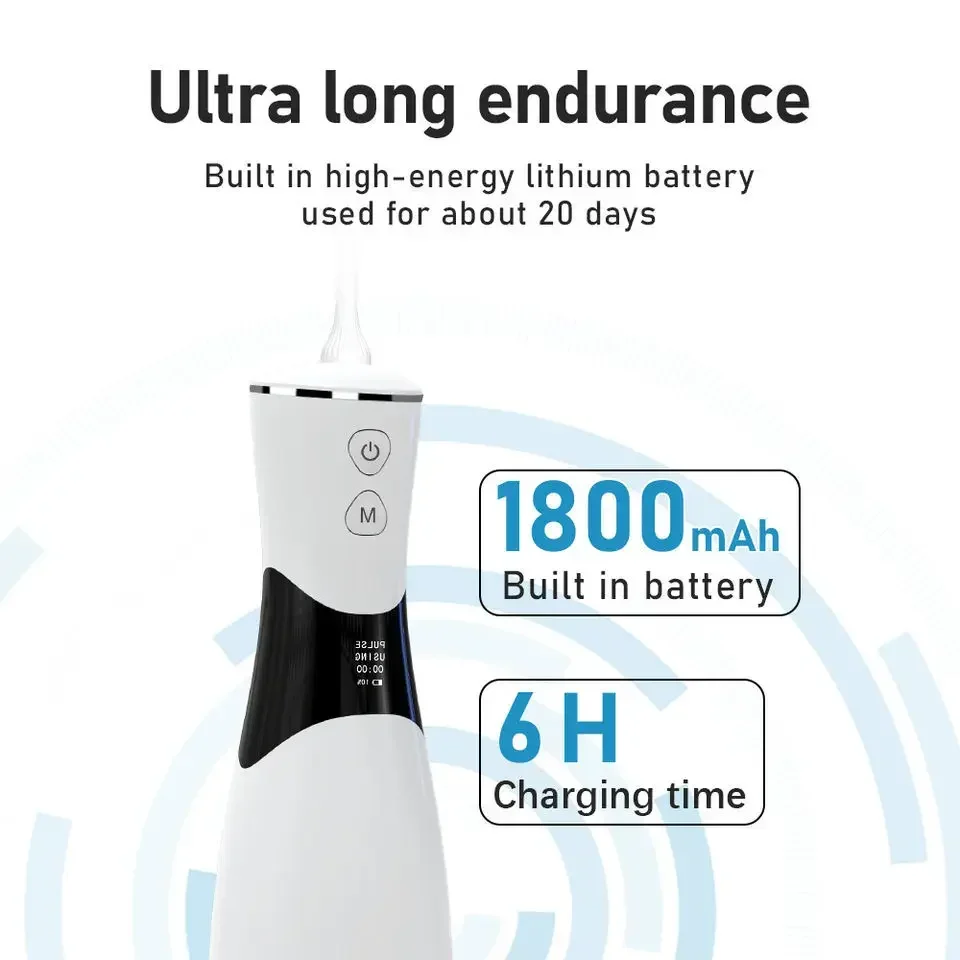 الري عن طريق الفم المحمولة الكهربائية المحمولة منتجات تنظيف الأسنان والعناية بالفم 350 مللي خزان المياه IPX7 مقاوم للماء AOW09