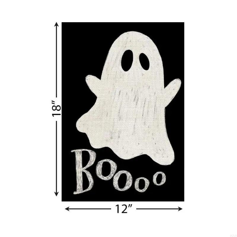 97qd Halloween Garden Flag 12x18 inch, dubbelzijdige vakantiebeperkingstuinvlag voor buitendecoratie
