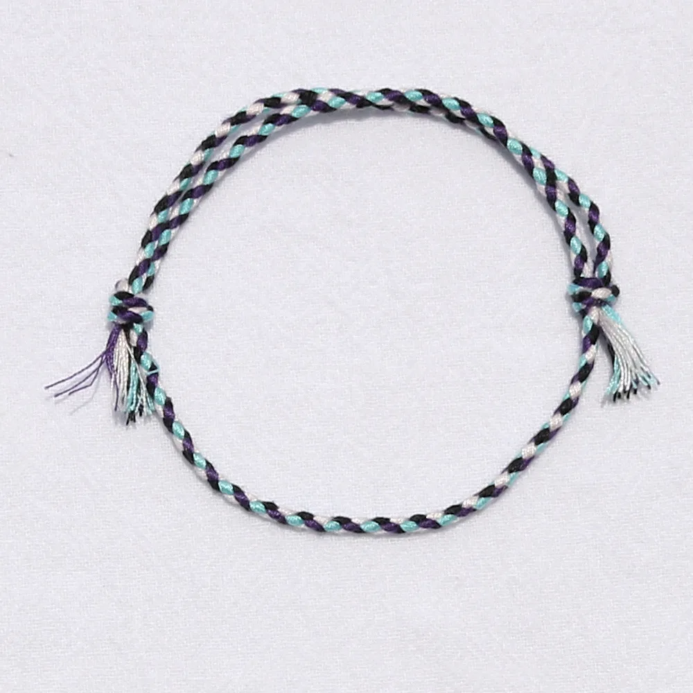 Einfarbiges Geflochtenes Baumwollseil-Armband für Männer, Retro Tibetisches Handgefertigtes Mehrschichtiges Armband für Frauen, Modisches Schmuckzubehör – Detail 14