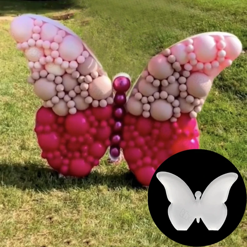 110cm Butterfly shape Mosaic Balloon Frame DIY Mosaic Filling Balloons Box Baby Shower Kids Birthday Wedding Xmas Party Backdrop