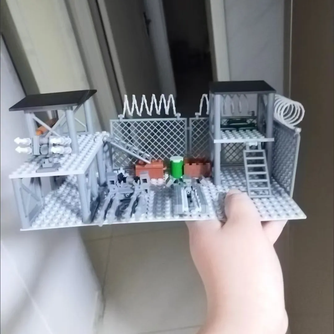 WW2 กองทัพทหารฐานชุดของเล่นเด็กของขวัญอุปกรณ์กองทัพทหารก่อสร้างบล็อกอาคารชุด