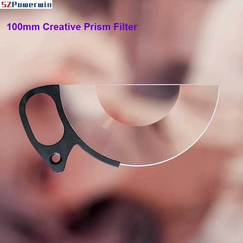 100mm Half-Circle Prism Filter Create Dreamy Multiplicity, Swirl & Split-Image Effects for Abstract Photography
