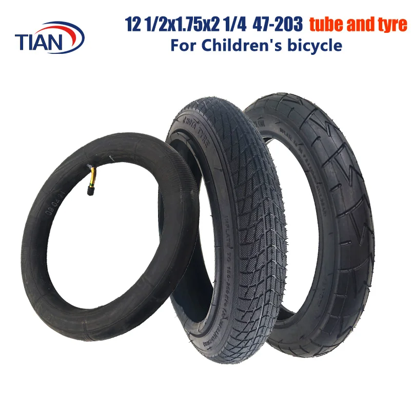 12 inch 12 1/2x1.75x2 1/4 (47-203) inner tube outer tyre for Children's bicycle tyre Parts