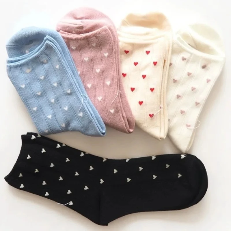 

1/6 pairs new spring Casual comfortable socks women trendy retro simple mid tube socks fashionable versatile women's socks