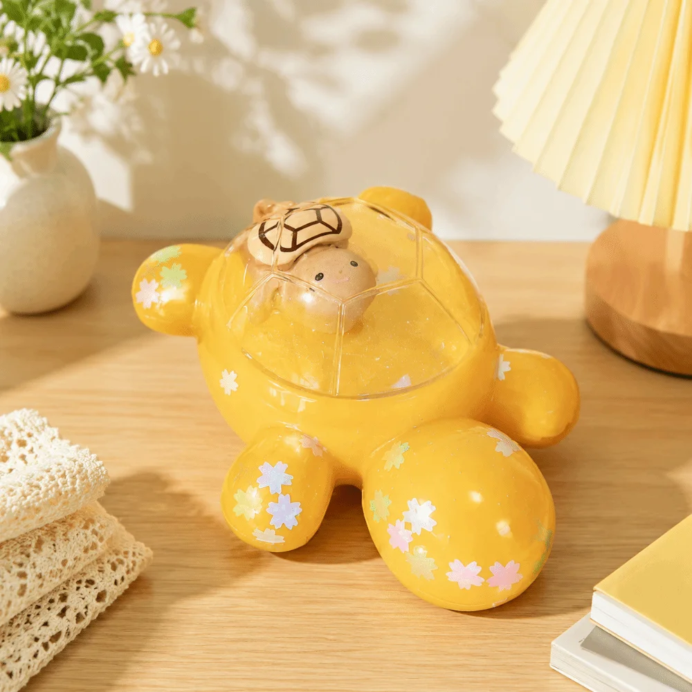 Creative Cartoon Turtle Flash Flowing Sand Lovely Miniature Tortoise Statue Kawaii Mini Mini Turtle Ornament