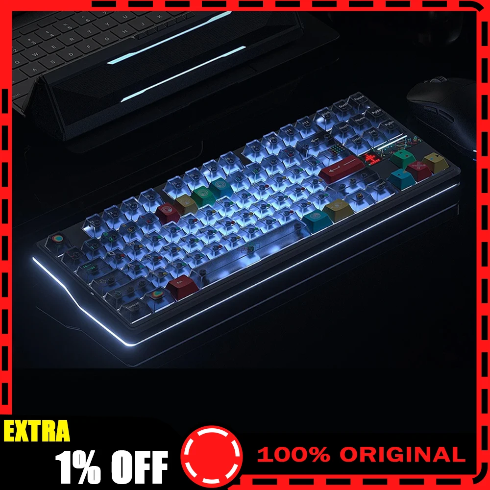 

AULA F87Pro V2 Mechanical Keyboard Three Mode Wireless RGB 8000mAh Gaming Keyboard PBT Gasket Pc Gamer Accessories Mac Keyboard