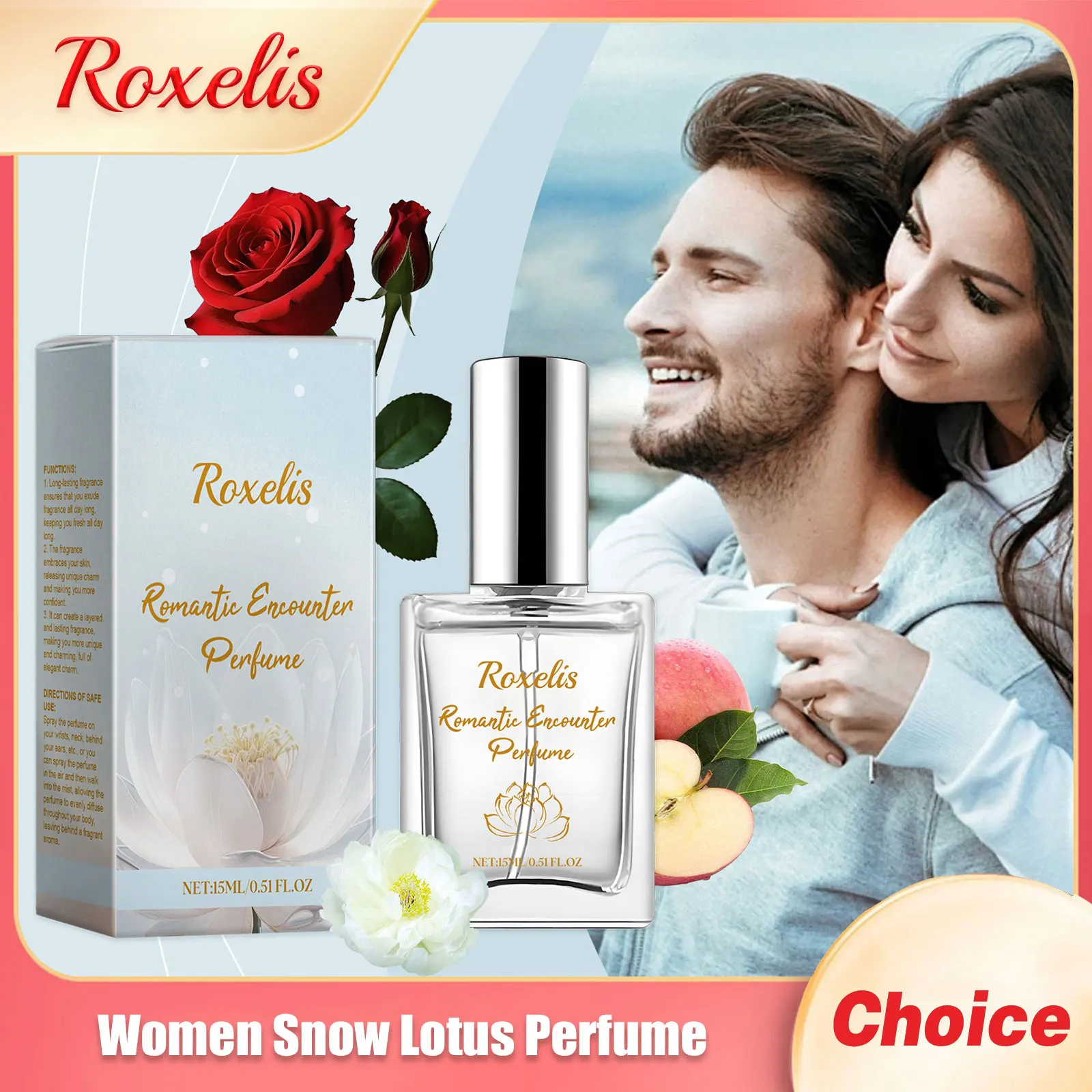 

Roxelis Women Snow Lotus Perfume Attract Men Lasting Fragrance Pheromones Plant Floral Scent Dating Flirtation Body Spray Perfum