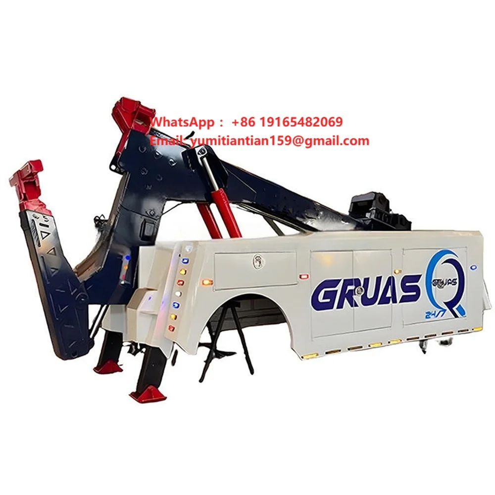 Custom Size Diesel Manual Tow Truck Wrecker Upper Body Kit Rollback Flatbed Assembly Tilt Tray Recovery Bed Spare Assembly All