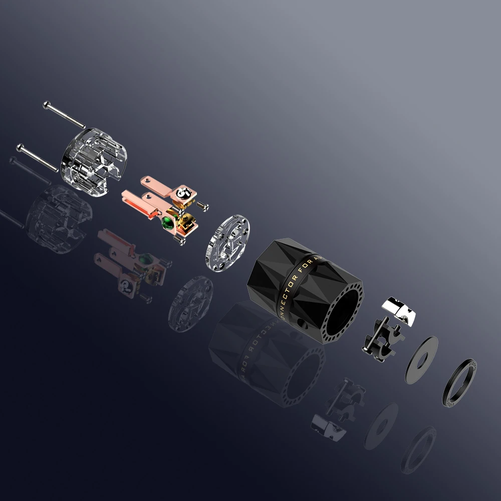 Viborg VM503 + VF503 순수 적색 구리 미국 AC 전원 플러그 HiFi 오디오 등급 AC 전원 플러그 커넥터