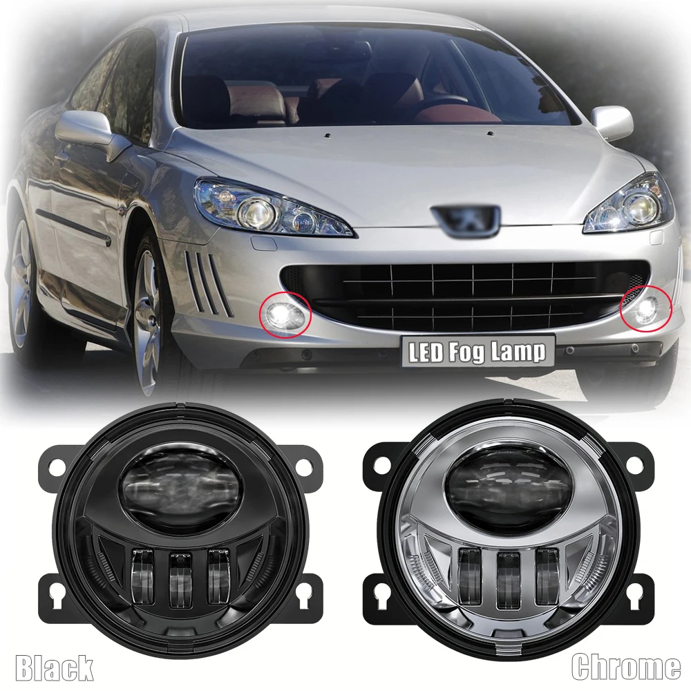 Luces antiniebla LED para Peugeot 107 207 307 CC SW 407 607 4007 2004-2015 Boxer Expert Partner Traveler 2016-2020 conjunto de lámpara H11