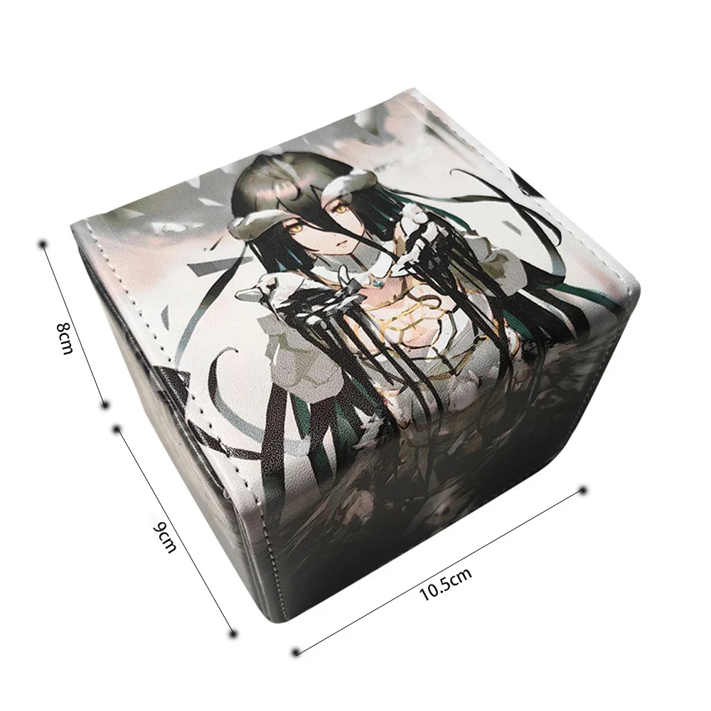 Anime Cards Deck Box Albedo Board Game Storage Box Hold 100+ Cards TCG Cards Protector for MTG/PKM/YGO