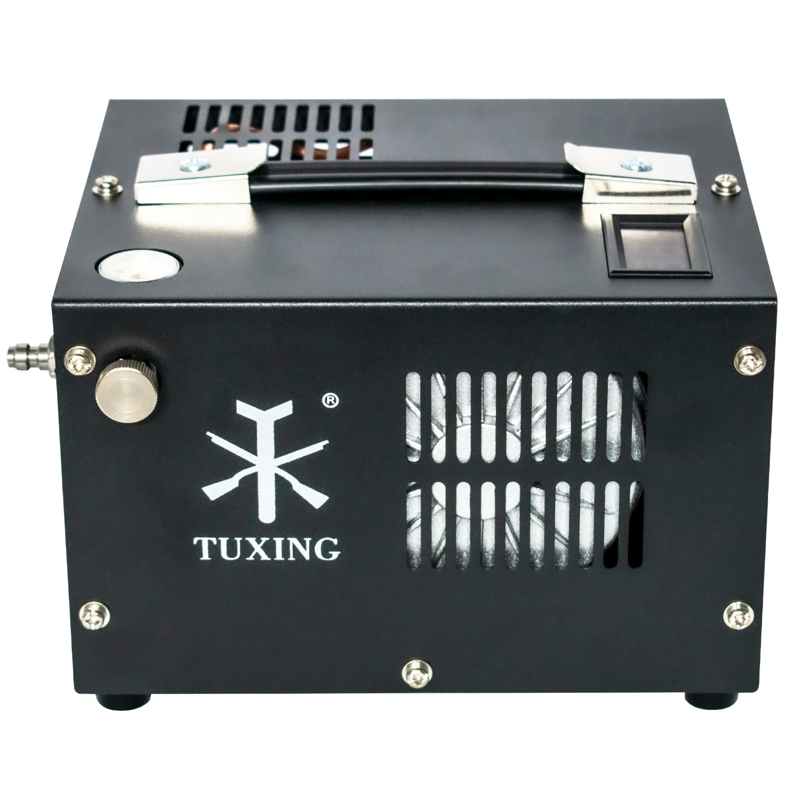 TUXING TXES061 4500Psi PCP Air Compressor Portable Car 12V with Transformer 300Bar High Pressure PCP Compressor for Diving Tank