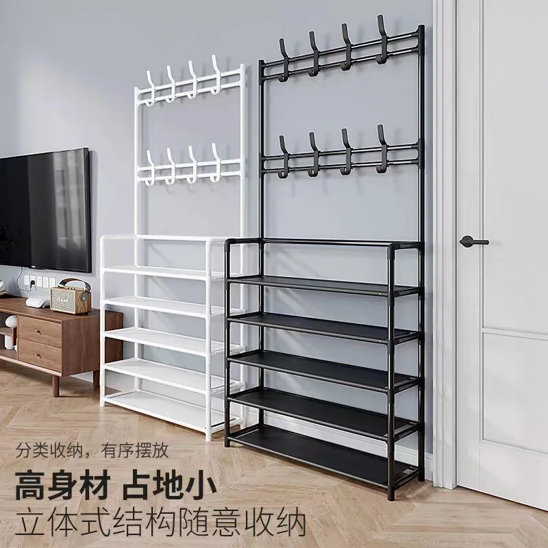 Multi-ayer Shoe Rack DIY Clothes Hanger Coat Rack Storage Clothing Drying Rack Shoe Organizer Home Dorm Furniture Hat Hangers