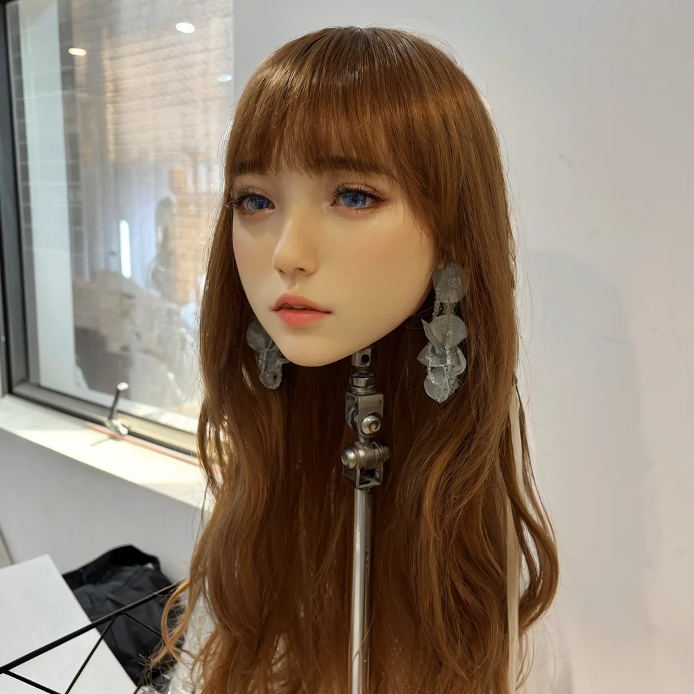 نموذج رأس أنثى مثير للغاية، مادة TPE، يمكن بيعه بشكل منفصل كشعر مستعار، لعبة رجالية للبالغين، مناسبة لكل من الرجال والنساء، Sotf