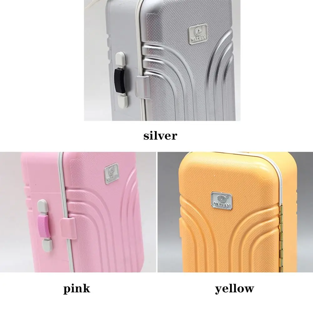 Mini poupée Miniature bagages roulants chariot valise femmes mallette de voyage maison de poupée accessoires pour 1/4 1/6 poupées