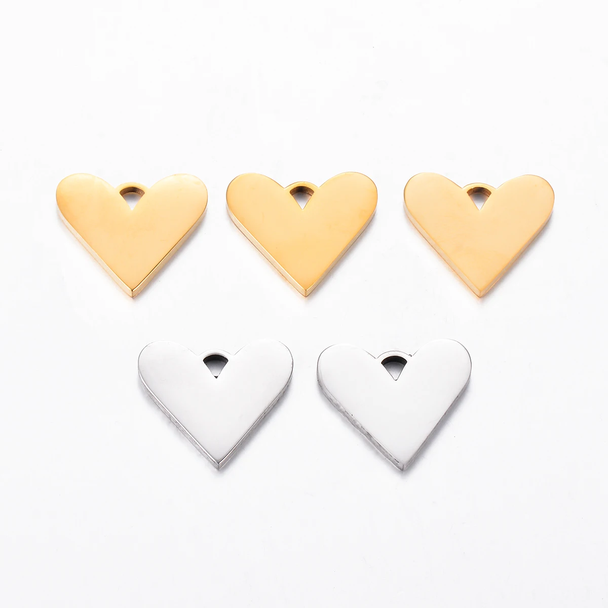 

10pcs Heart Tag Blank Pendant Charms 19x21mm Stainless Steel Charms for Bracelet Earring Necklace DIY Jewelry Making