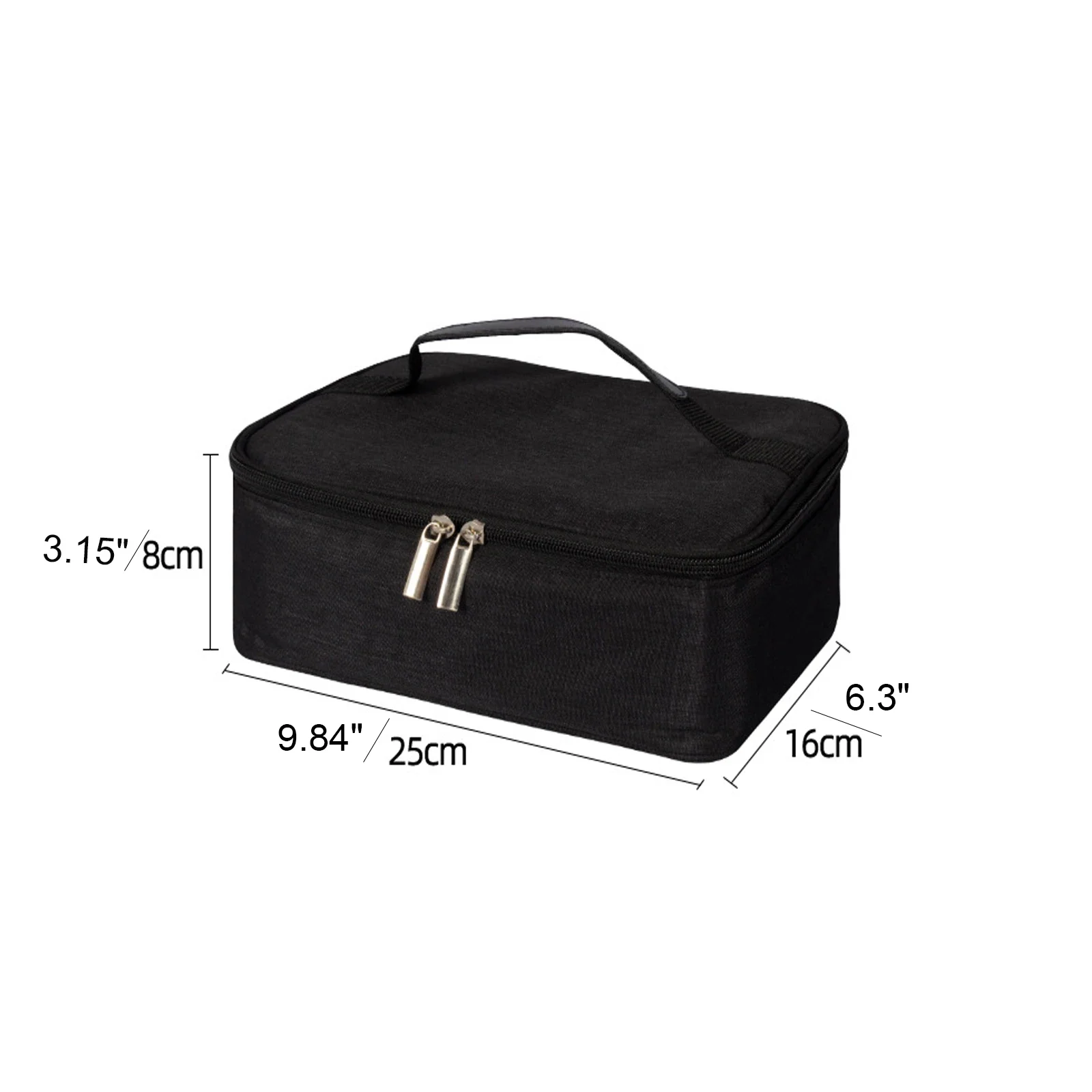 Lunch Bag for Women Men, Small Thermal Lunch Box, Insulated Lunch Bag, Portable Cooler Bag Snack Bag for Work Picnic BLAK