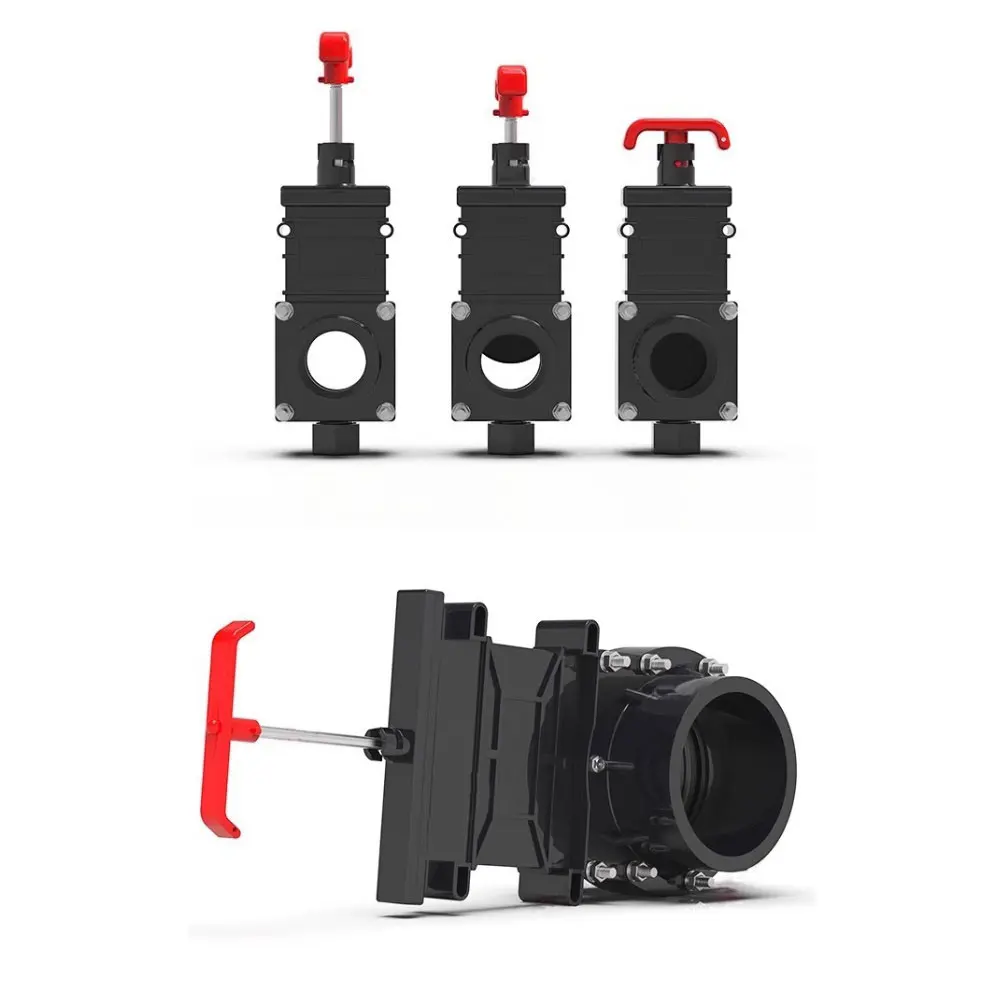 RV Camping Road Trip Waste Management BLACK Sewer Gate Valve Sewer Hose Valve Leak-proof Cap Flow Control Handle