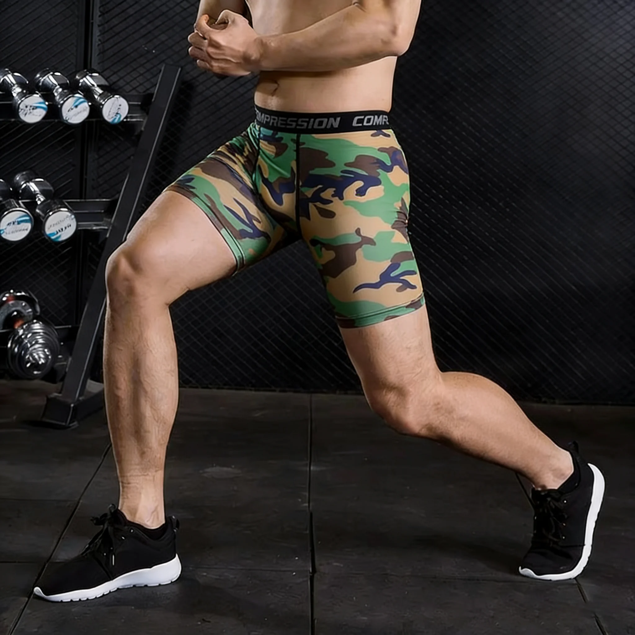 Compression Shorts Men Summer Skinny Tights Slim Fit Elastic Clothing Homme Sports Underwear Casual Fashion Short Pant Men