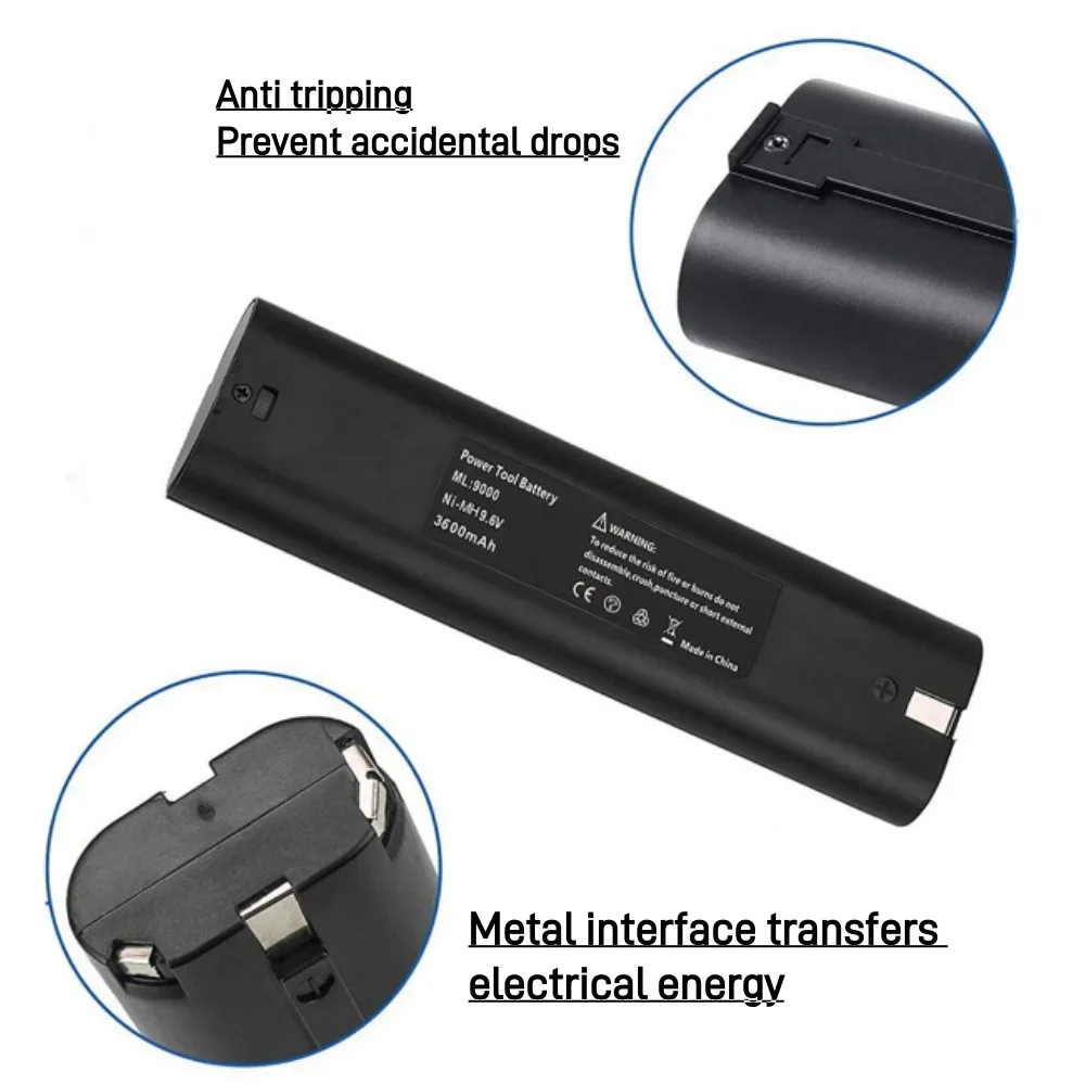 

Ni-MH аккумулятор 9,6 В, 5,0 Ач для Makita 9000 9001 9002 9033 9600 193890-9 192696-2 632007-4 5090D 6012HD 4190D 4190DW 4300D 4390D