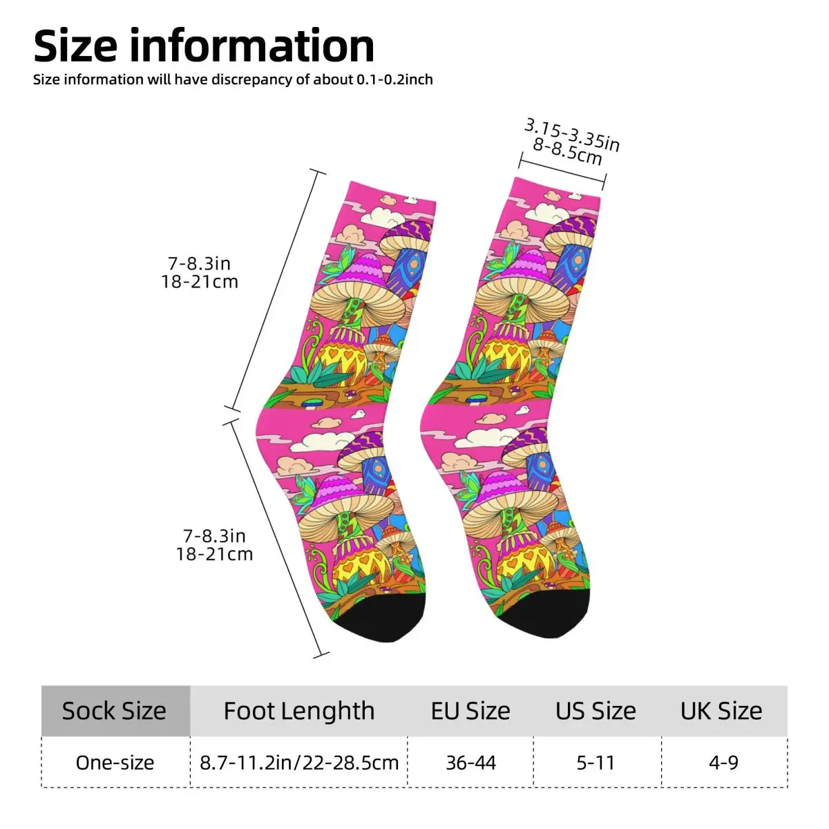 Miracle Mushroom Sock Printed Man Polyester