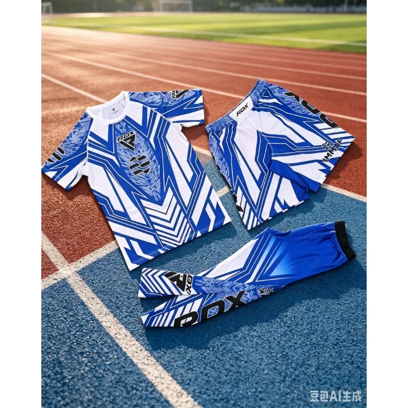 Summer Summer New MMA RDX Blue Red Fighting Night Tee Shorts Kid Adult Boxing Training Sports Set Oversized Breathable Speed Drying Set - Aliexpress Deal