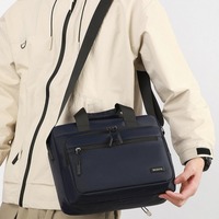 Oxford Cloth Men Business Briefcases Brief Case Large-capacity Laptops Handbag Zipper Solid Color Crossbody Sling Bag Girls