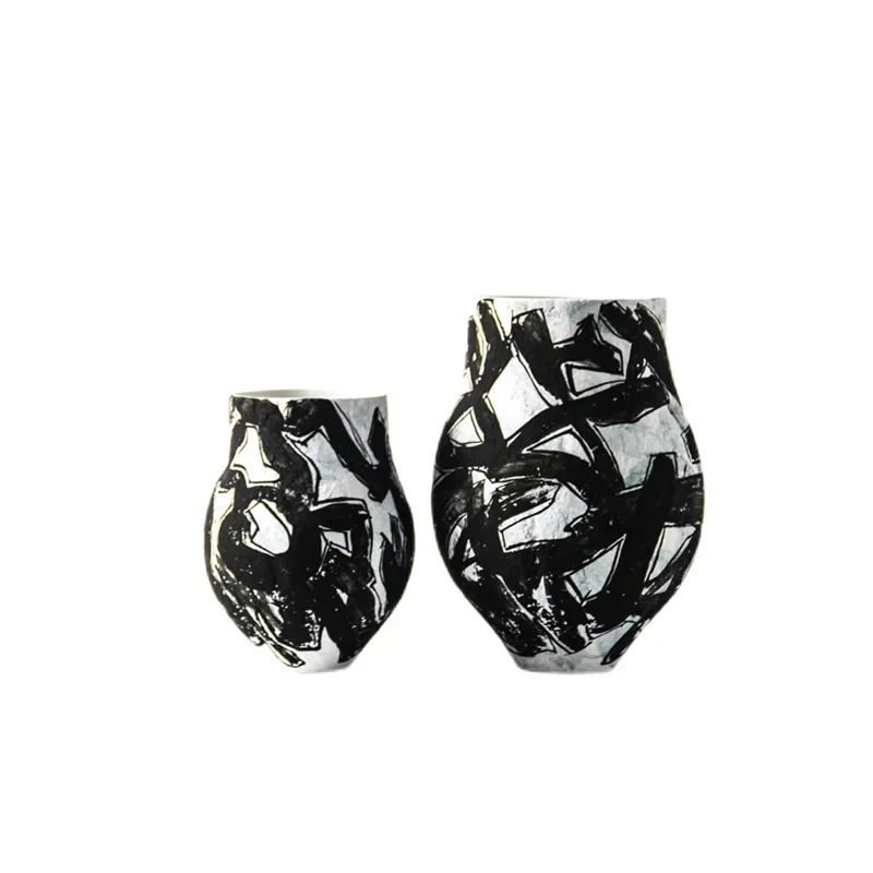 Wabi Sand ink ceramic vase