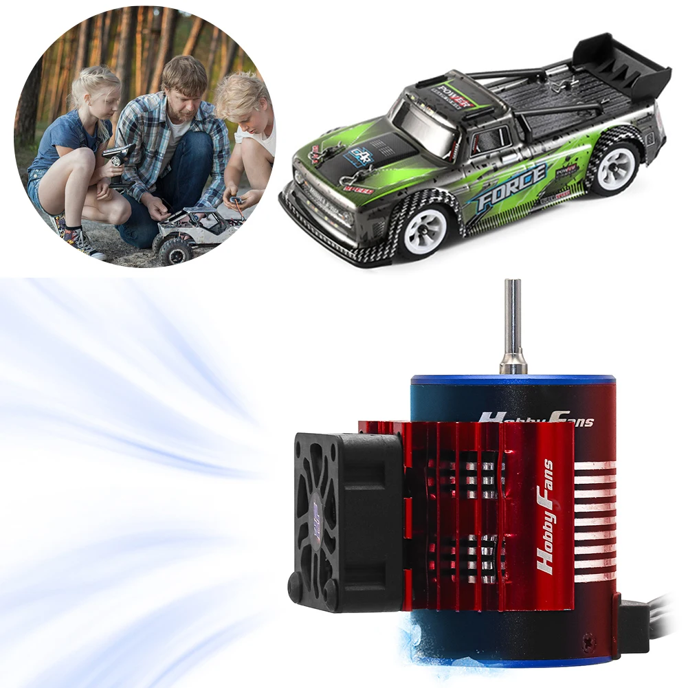

30mm RC Cooling Fan with Carbon Fiber Cover Brushed Motor Cooling Fan 28000RPM for 540/550/F540/3650/3660 Motor 1/8 1/10 Cars