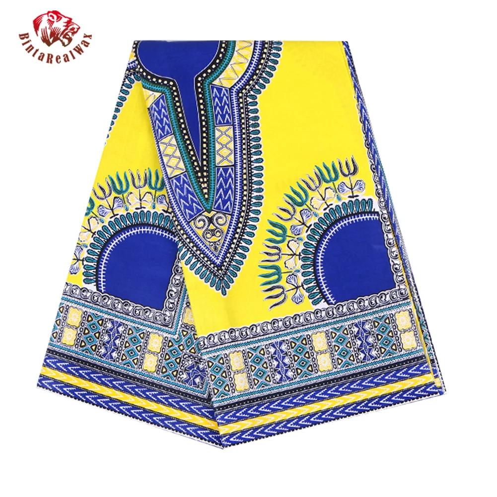 BintaRealWax African Print Wax Fabric Positioning Pattern Cotton Material Retro Style Fabrics for Sewing Dresses 24FJ2003