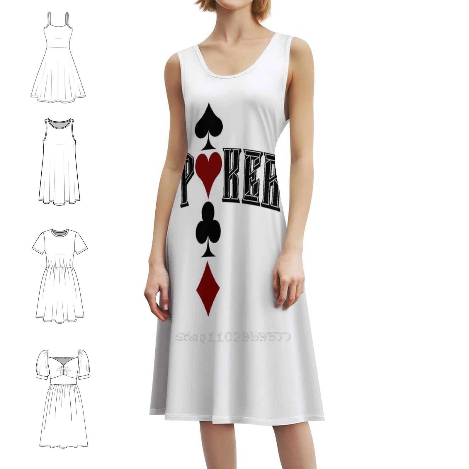 

Карты для игры в покер, женская уличная одежда в стиле хип-хоп, платье с графическим принтом, вечерние клубные одежды, покерная команда, время покера, покер, ночной вечер