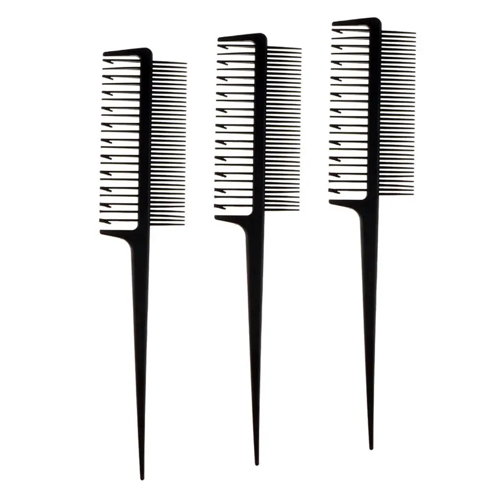 Professional Highlighting Comb Double Sided Weaving Comb for Hair Dye Coloring Tools Salon Sectioning Foil Highlights