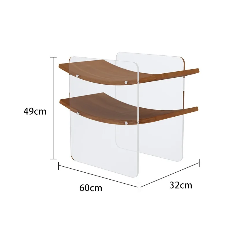 

a few small coffee tables on the side of the sofa, a simple sofa side table for home use in the living room