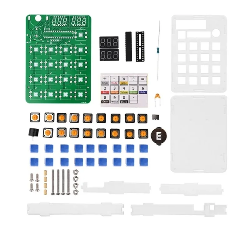 DIY Calculator Electronic Production Kit LED Digital Tube Display With Shell Single-Chip Microcomputer Soldering Practice Kit image 2