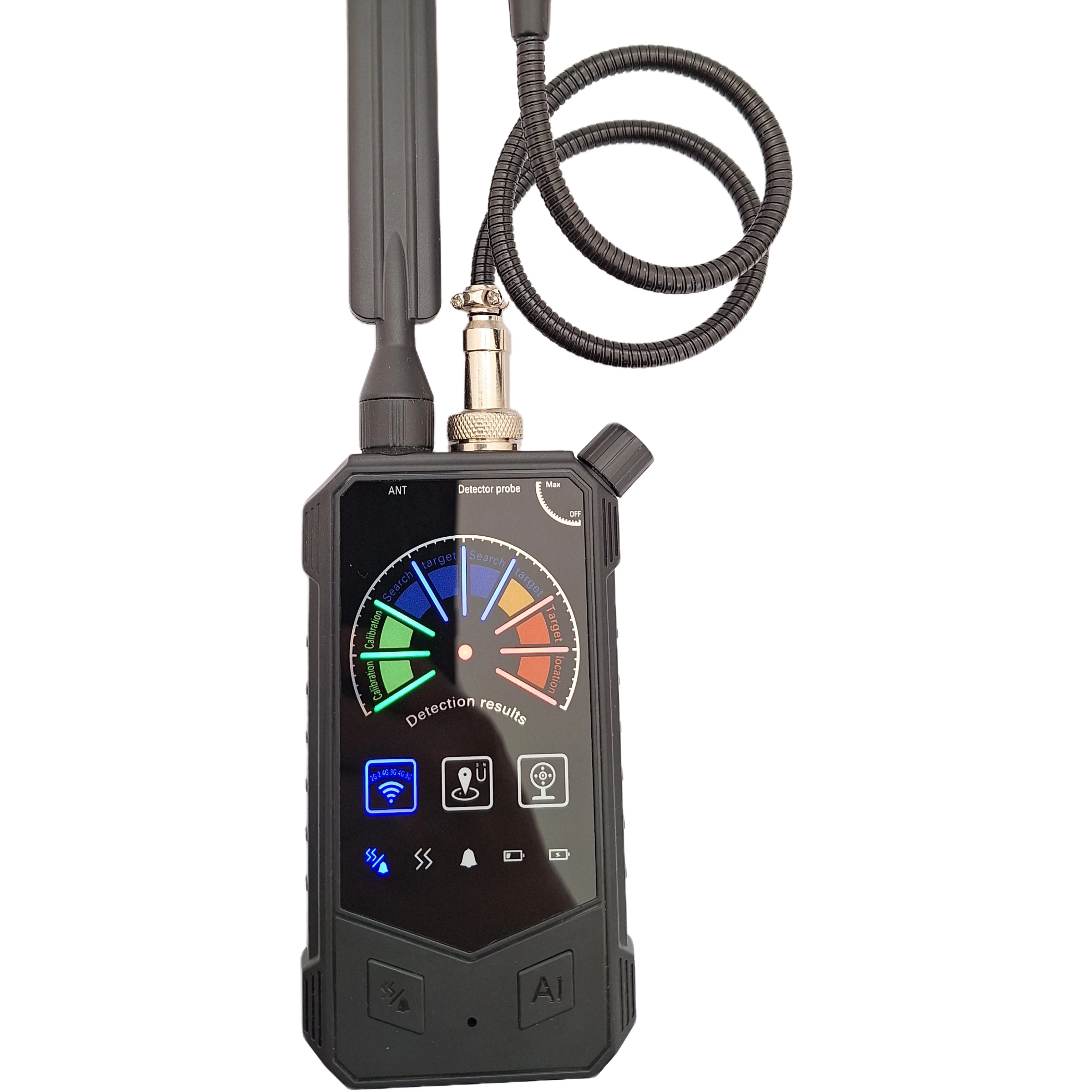 48 horas Anti-escuchas telefónicas 10MHz a 8600MHz cámara de búsqueda Anti-seguimiento GPS GSM Mini dispositivo Detector de señal AI de alta sensibilidad