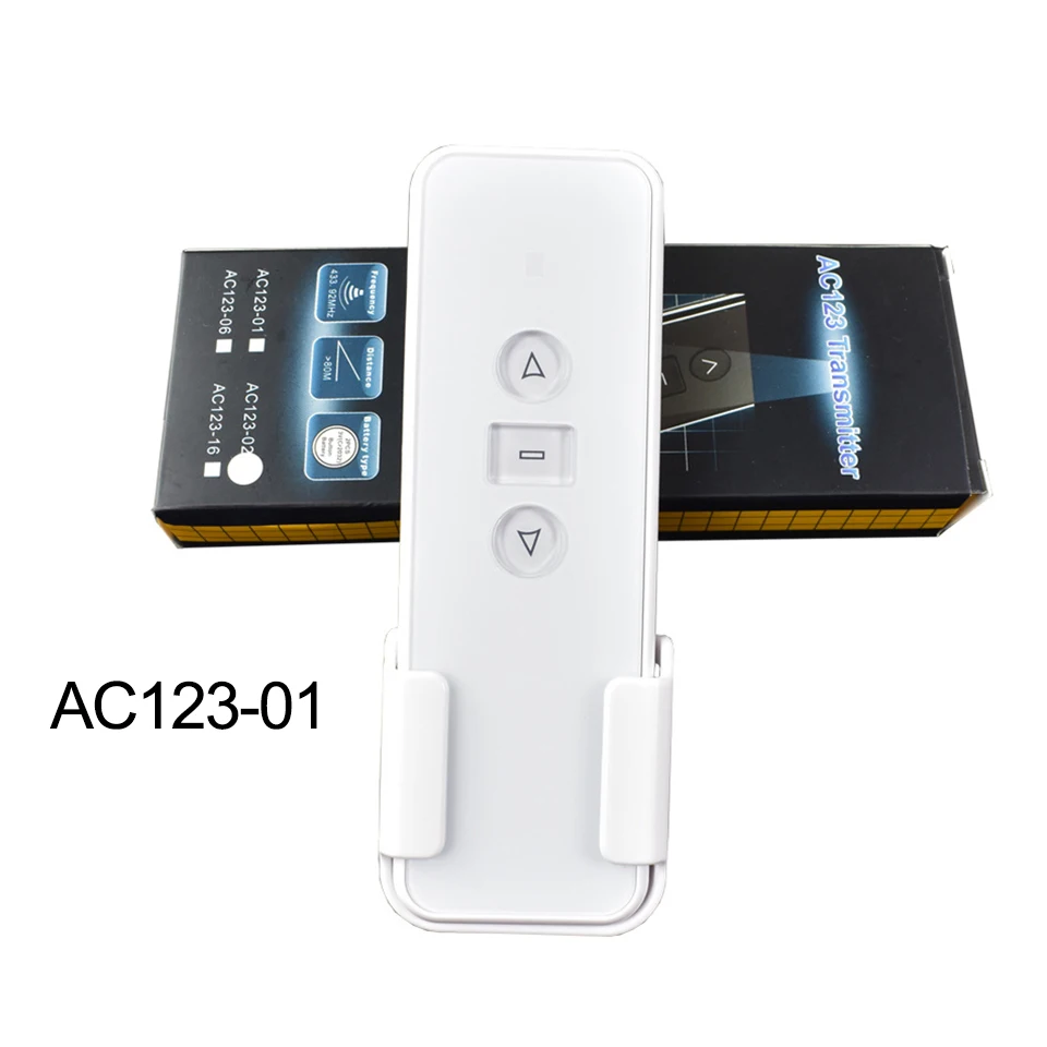 A-OK AC123 01/02/06/16 Channel Remote Controller RF433 Wireless Wall Controller AC125 for AOK RF433 Curtain Motor/Tubular Motor