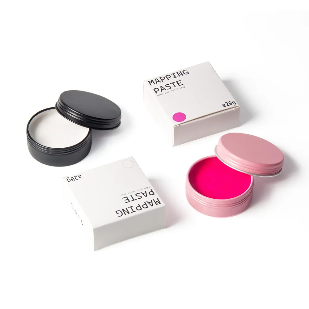 20g White/Pink Microblading Mapping Paste Eyebrows Shape Mark Tools Tattoo Professionals Beginners Positioning Pigment Paste