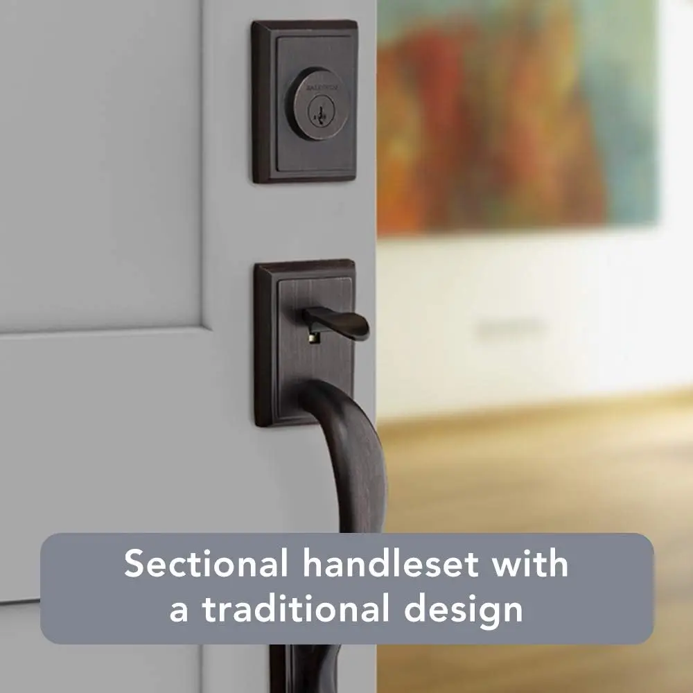 Toria-Handset de entrada frontal com alavanca interior, apresentando Smartkey, tecnologia Deadbolt Re-Key, bronze veneziano