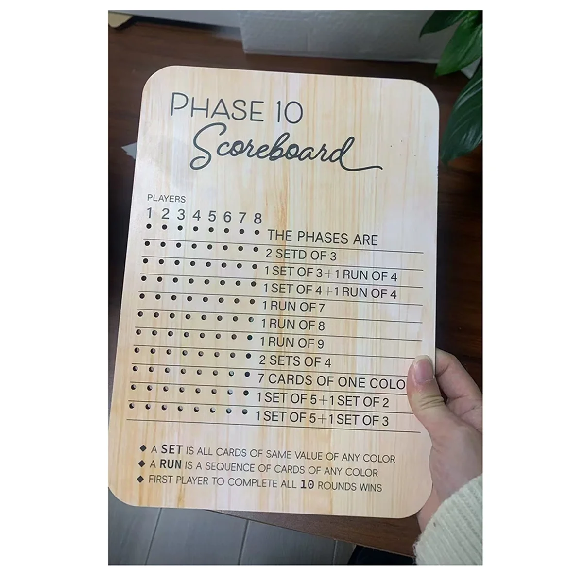 Tablero de puntuación YHYS Phase 10 - Tarjeta de puntuación de diez y rastreador redondo Fase 10 hojas de puntuación de juego Juegos de cartas de mesa clásicas