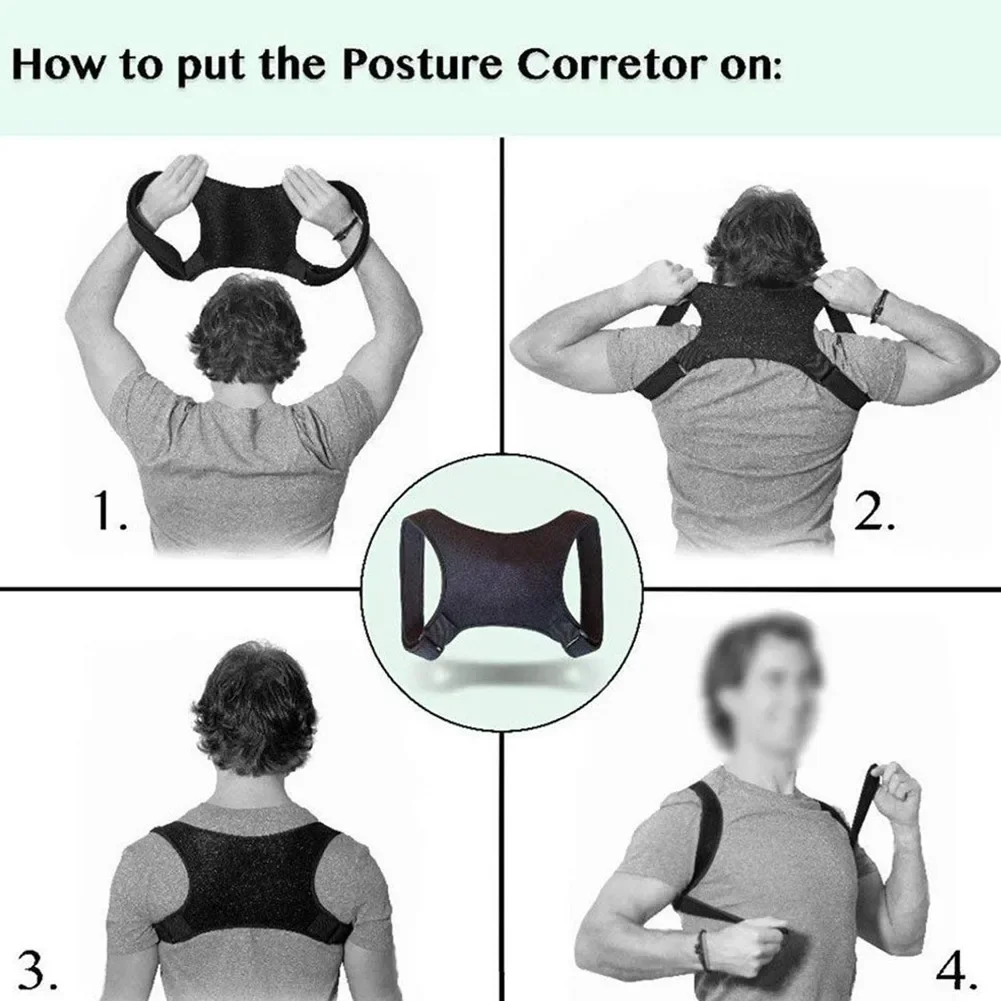 Invisible Back Posture Corrector Trainer Adjustable Shoulder Brace Straight Holder Clavicle Support for Men Women Adult Children