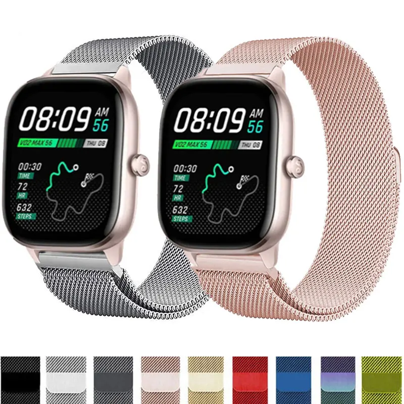 밀라노 루프 스트랩, Amazfit GTS 4 3 2 밴드, GTR 2 3 4 팔찌, Amazfit Bip 3 Pro, Bip U Pro, Bip Lite, Bip 20mm 22mm 밴드