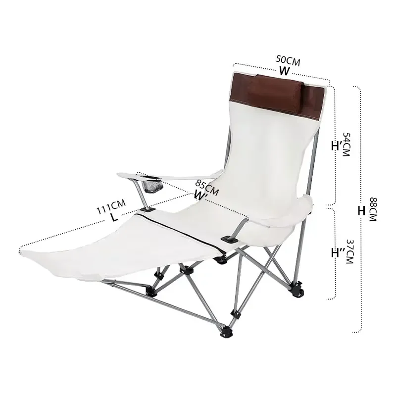 Portable Foldable Fishing Chair Lightweight Durable Eco Friendly Outdoor Camping Beach Seat with Carry Bag for Leisure Travel