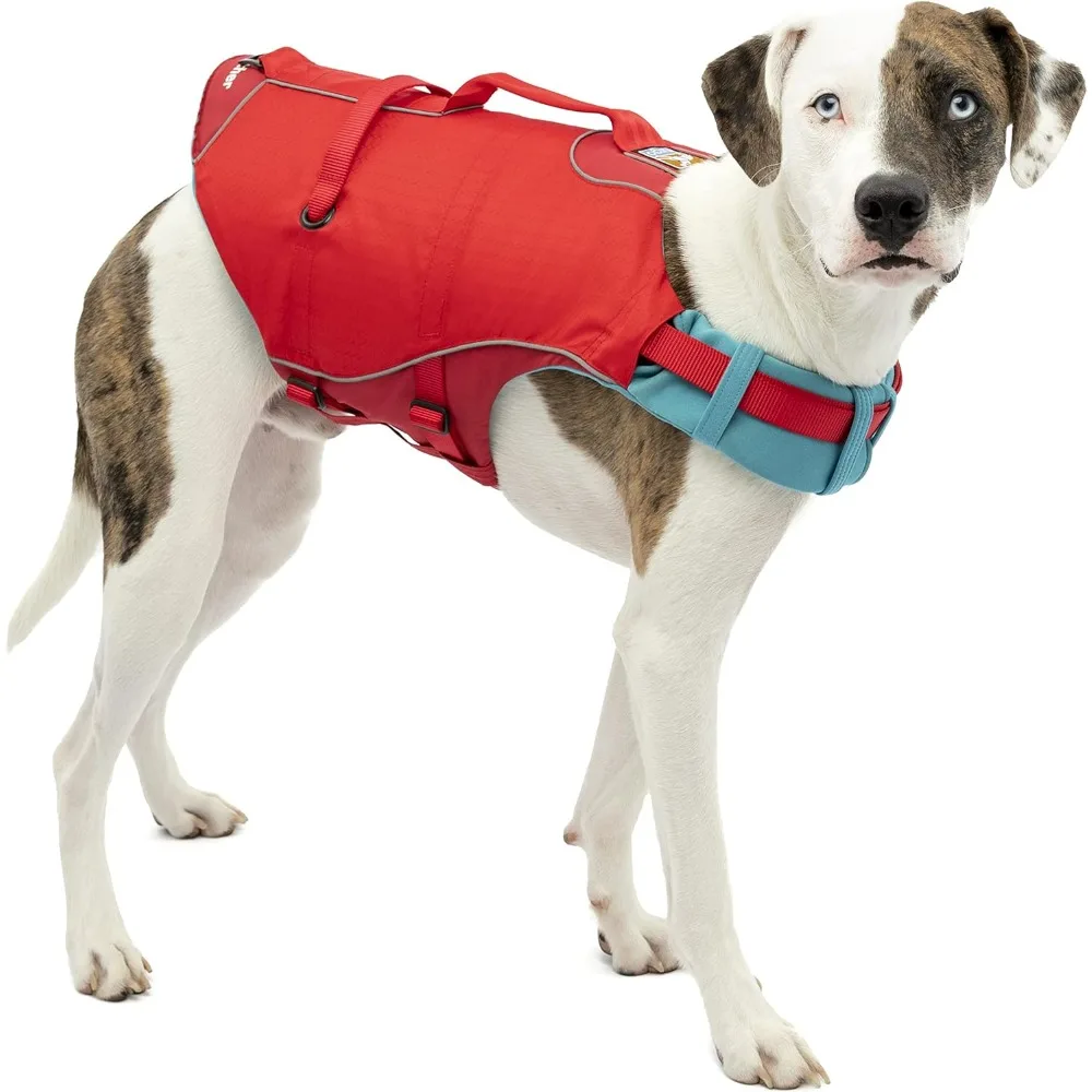 Dog Life Jacket, Flotation Life Vest for Swimming and Boating, Dogs Lifejacket with Reflective Accents, Dog Lifejacket