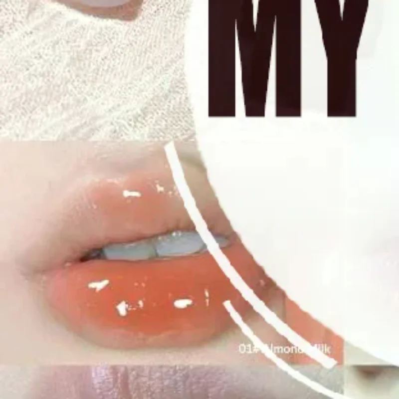 Gege bear Lip Glaze Mirror Glitter Lip Tint Long Lasting Moisturising Love Heart Shape Solid Lipstick Pen Lips Makeup Cosmetic