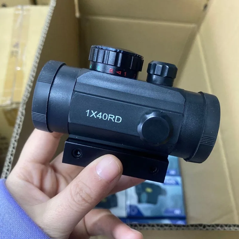 ​1x40 Monocular Telescope with Adjustable Red/Green Dot - Metal Body Optical Sight for Outdoor Observation
