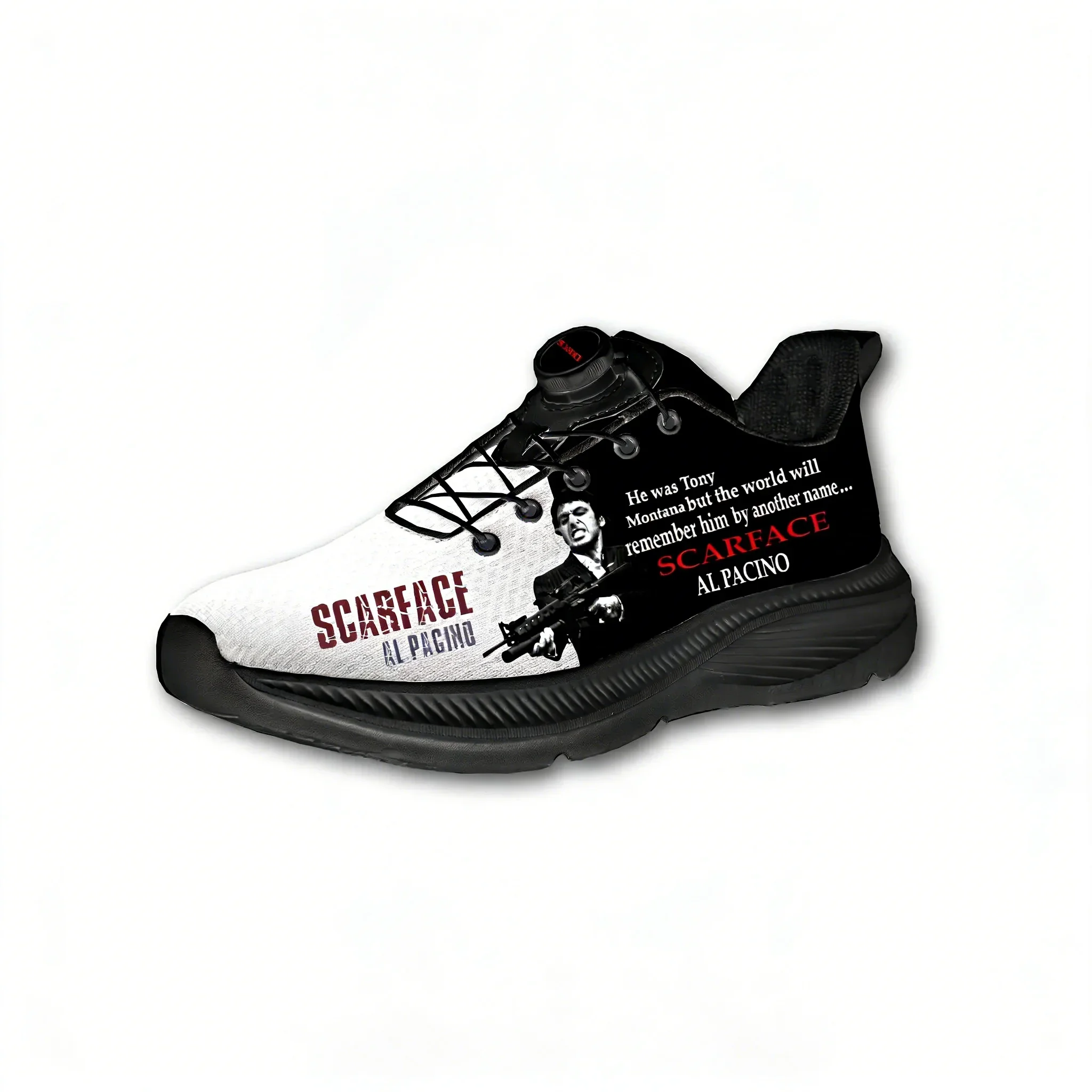 

Scarface Al Pacino Mens Womens Running shoes Laceless Rotating Button Sports Shoe Hiking Leisure Custom Sneaker